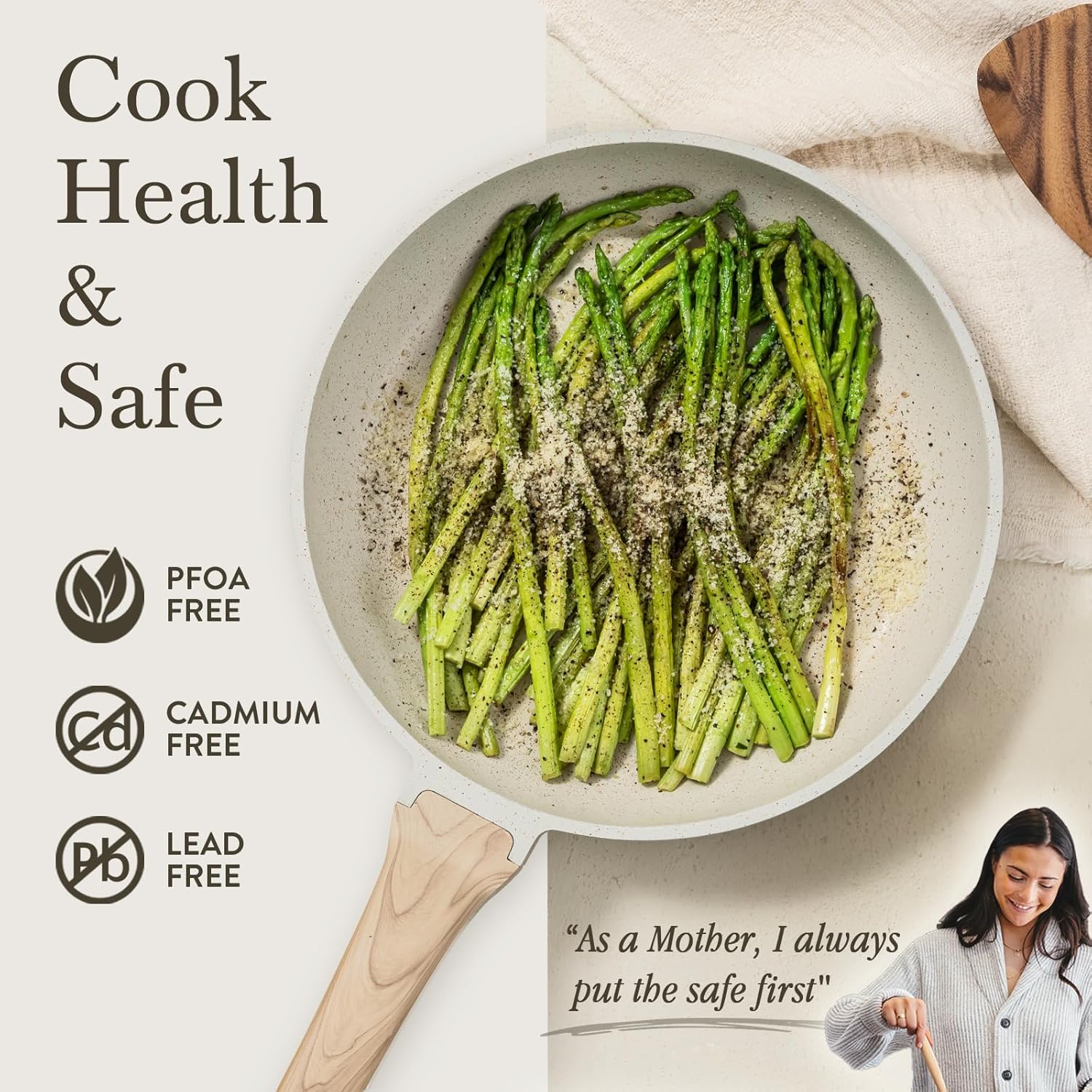 CAROTE 14 Pcs Pots and Pans Set Nonstick,Cookware Set Kitchen Cooking Set with Utensil and Pan Protectors - Image 5