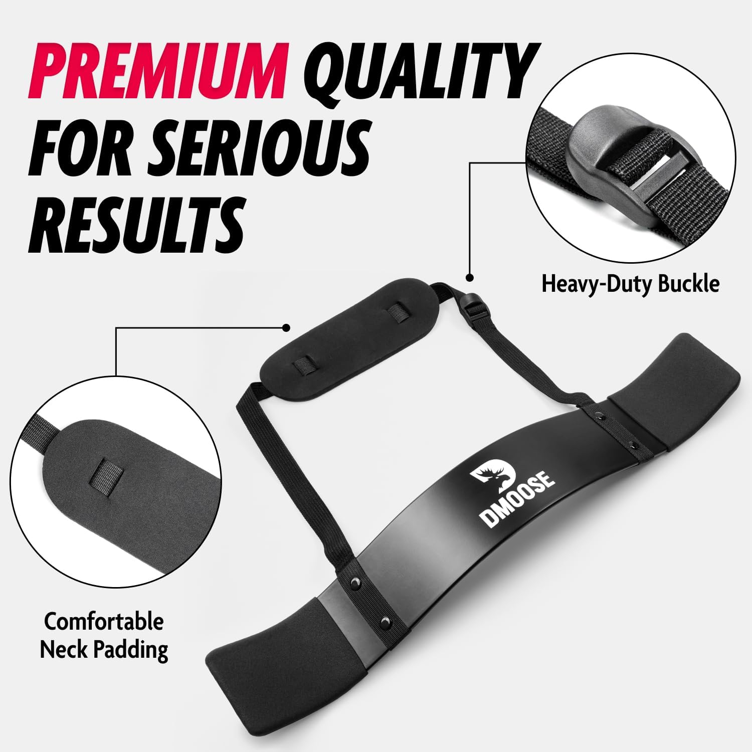 DMoose Fitness Arm Blaster for Biceps & Triceps, Premium Neck Padding Support with Adjustable Straps, Bicep Blaster for Strength Training, Biceps Workout Equipment - Image 4