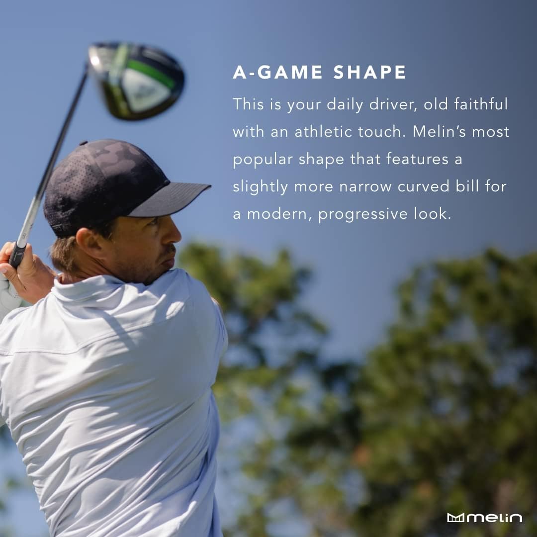 melin A-Game Hydro, Navy, Men’s Performance Snapback Hats, Water-Resistant Fitted Baseball Caps for Men & Women, Golf, Running, or Workout Hat, Small - Image 6