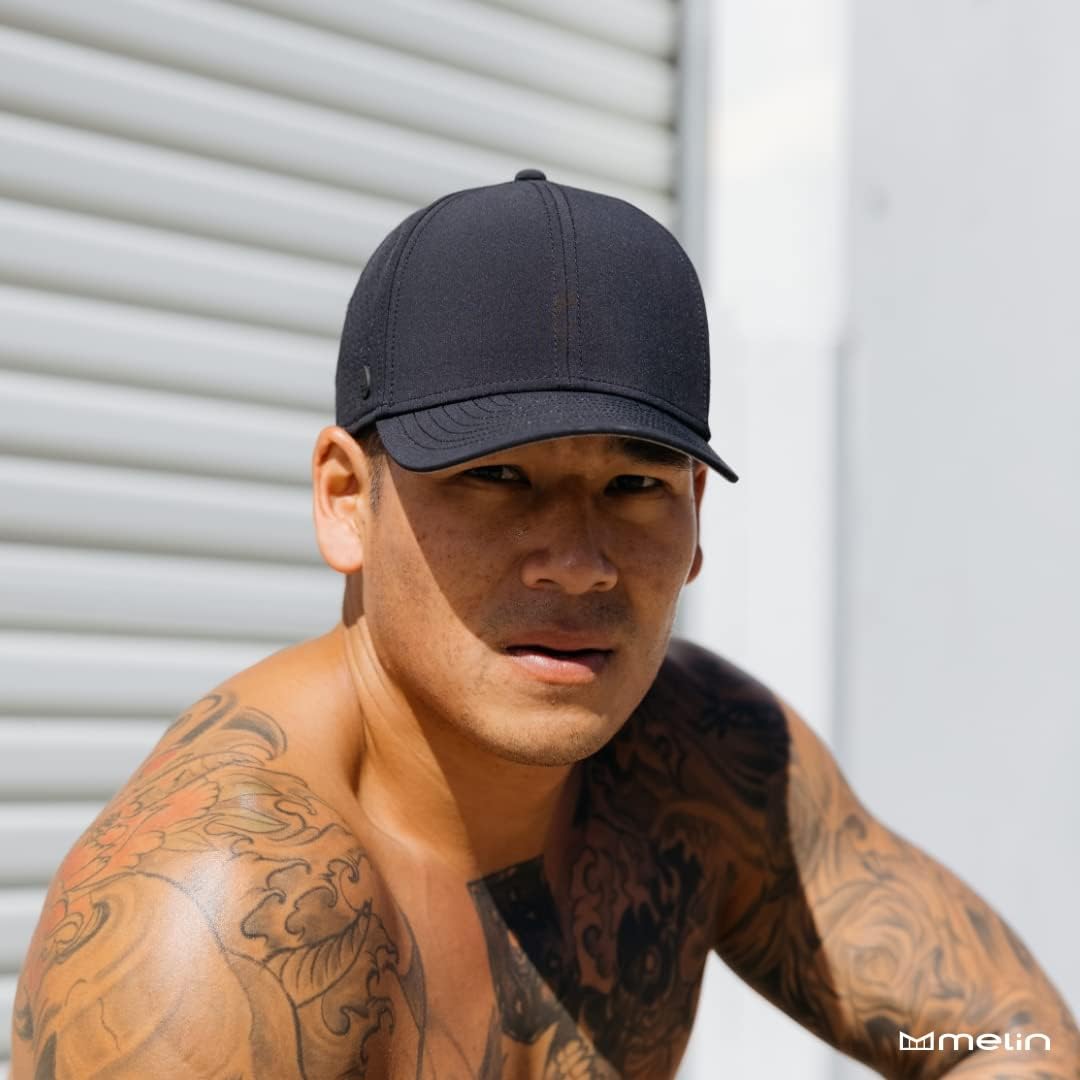 melin A-Game Hydro, Navy, Men’s Performance Snapback Hats, Water-Resistant Fitted Baseball Caps for Men & Women, Golf, Running, or Workout Hat, Small - Image 8
