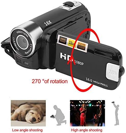 Digital Camcorder, DH-90 16X Digital Zoom 2.7 Inch Colourful Display Screen, High Definition Camera Image Video Shooting Camcorder US Plug 110-240V - Image 5