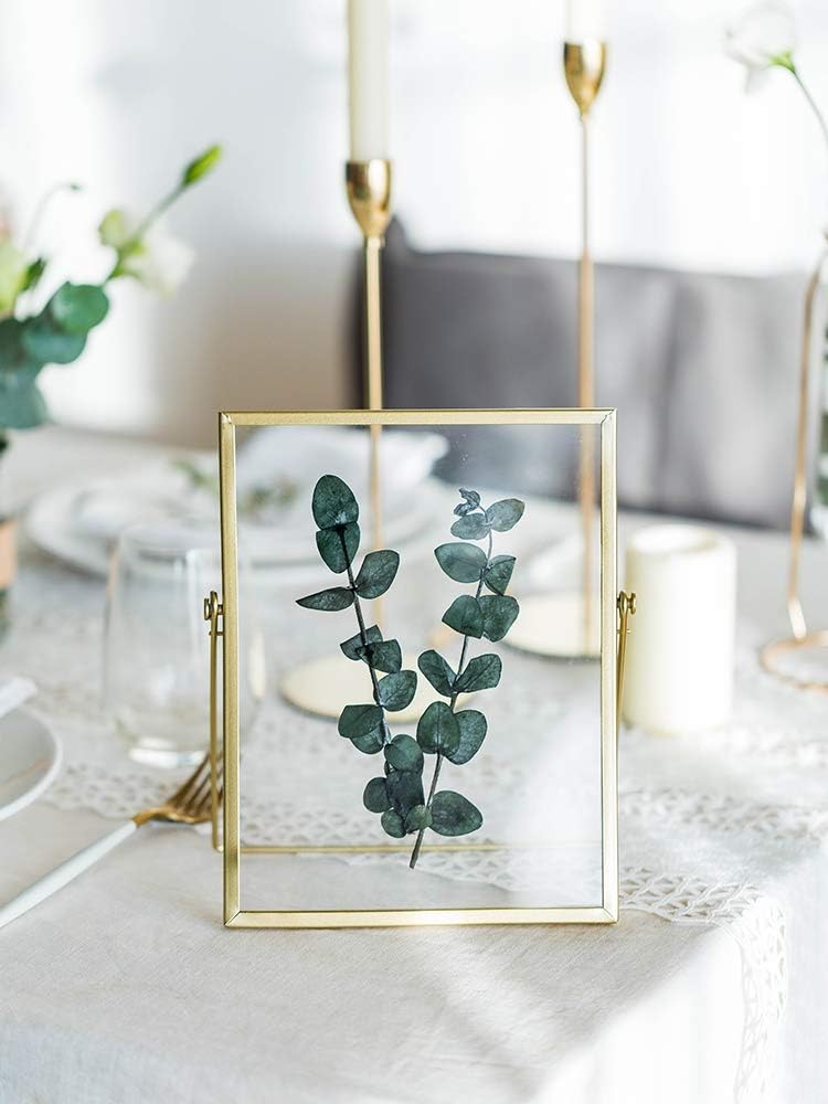 AceList Set of 3 Glass Photo Frame Collection Simple Metal Geometric Picture Frame with Glass Cover Includes 4"" x 4"", 4"" x 6"", 5"" x 7"" - Image 5