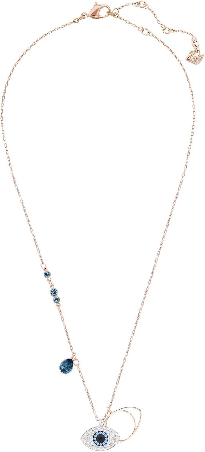 Swarovski Women's Symbolica Evil Eye Pendant Necklace, Blue, Mixed Metal Finish - Image 3