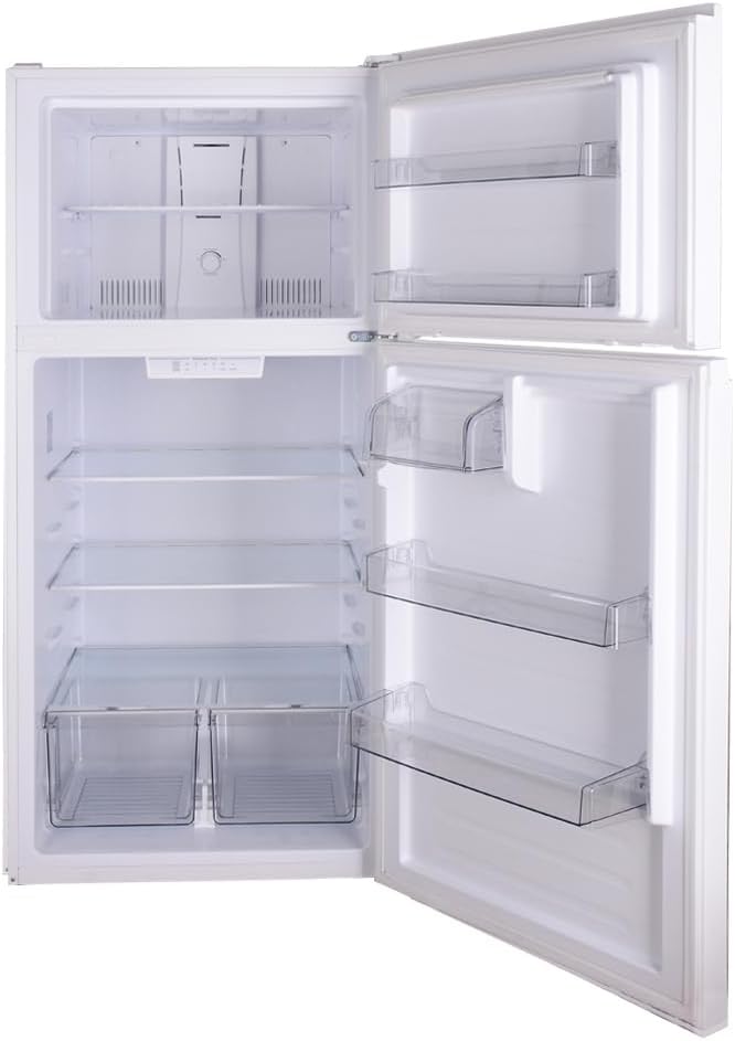 Kenmore 30 in. 18.2 cu. ft. Capacity Refrigerator/Freezer with Adjustable Glass Shelving, Humidity Control Crispers, Gallon Door Bins, ENERGY STAR Certified, White - Image 10