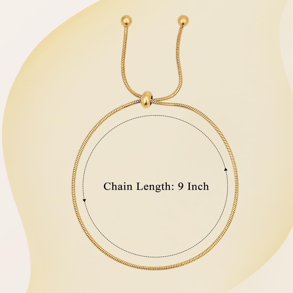 Yowivon Gold Plated Bracelets for Women Trendy Dainty Adjustable Bolo Bracelets Tennis Beaded Bracelet Tarnish Free Gold Plated Fashion Jewelry Gifts for Her - Image 8