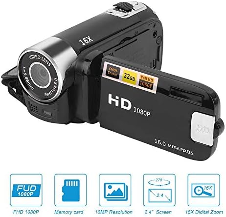 Digital Camcorder, DH-90 16X Digital Zoom 2.7 Inch Colourful Display Screen, High Definition Camera Image Video Shooting Camcorder US Plug 110-240V - Image 4