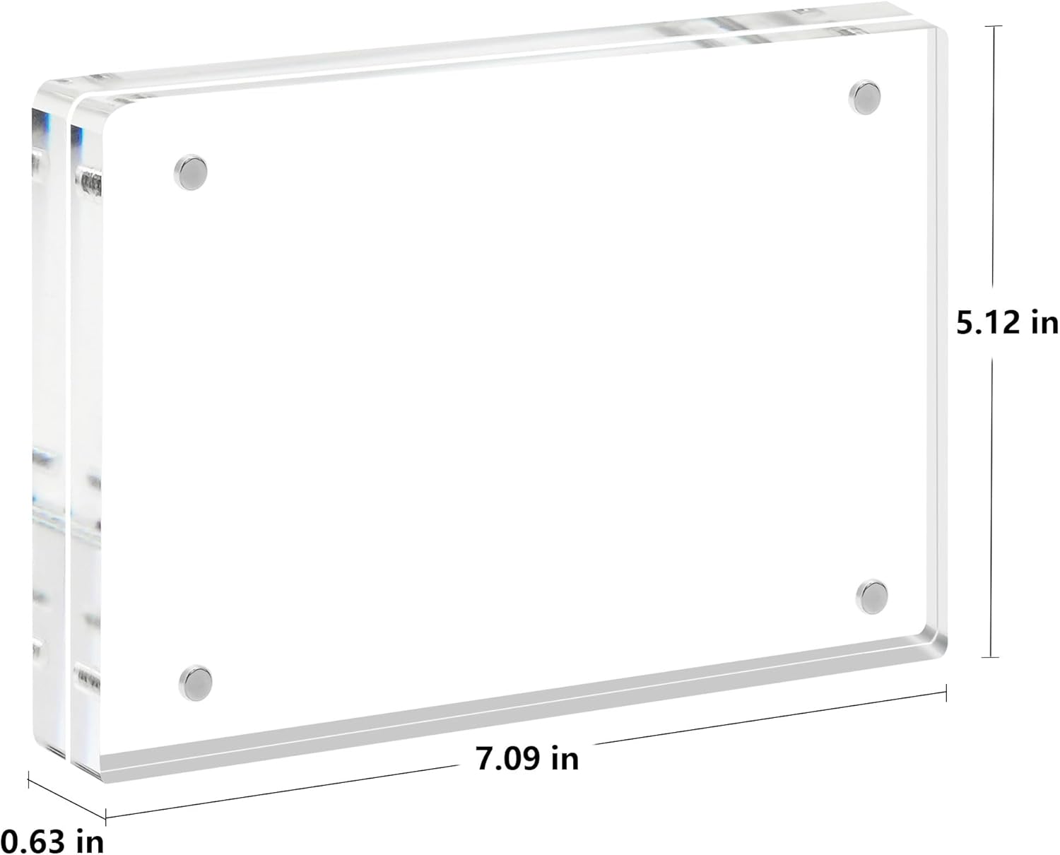 3 Pack Acrylic Picture Frames 57, Clear Magnetic Frames, Minimalist Free Standing Photo Display - Image 3