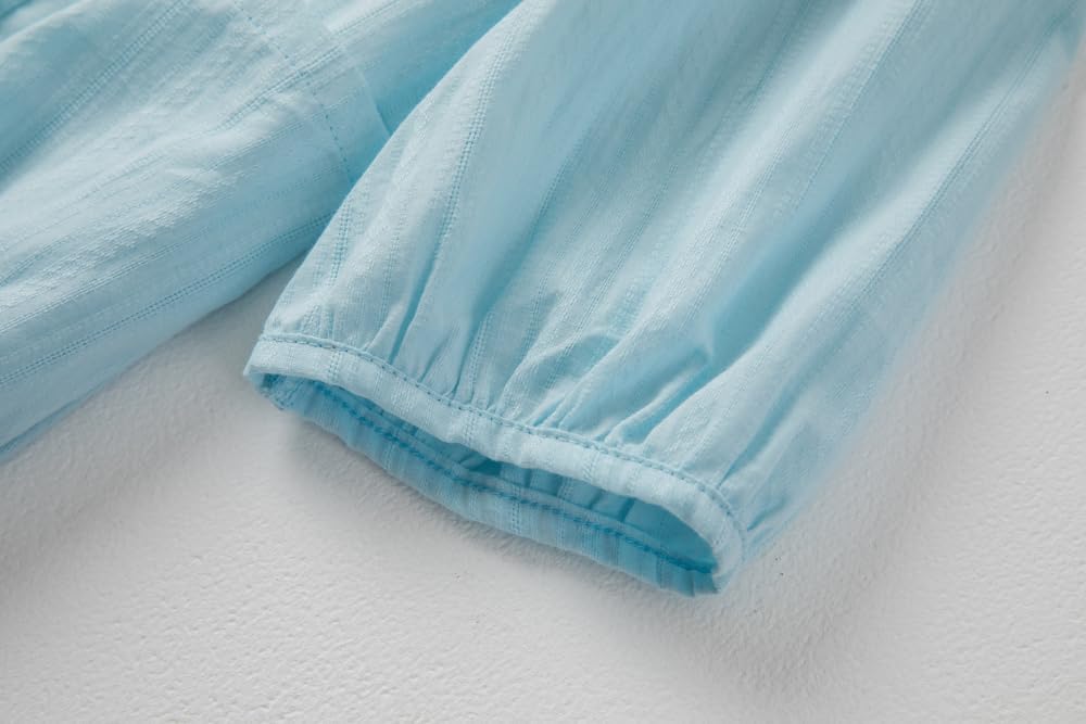 Lafural Womens V Neck Cotton Casual Loose Shift Tunic Smock Summer Dresses Vacation Dress 3/4 Sleeve Pocket - Image 6