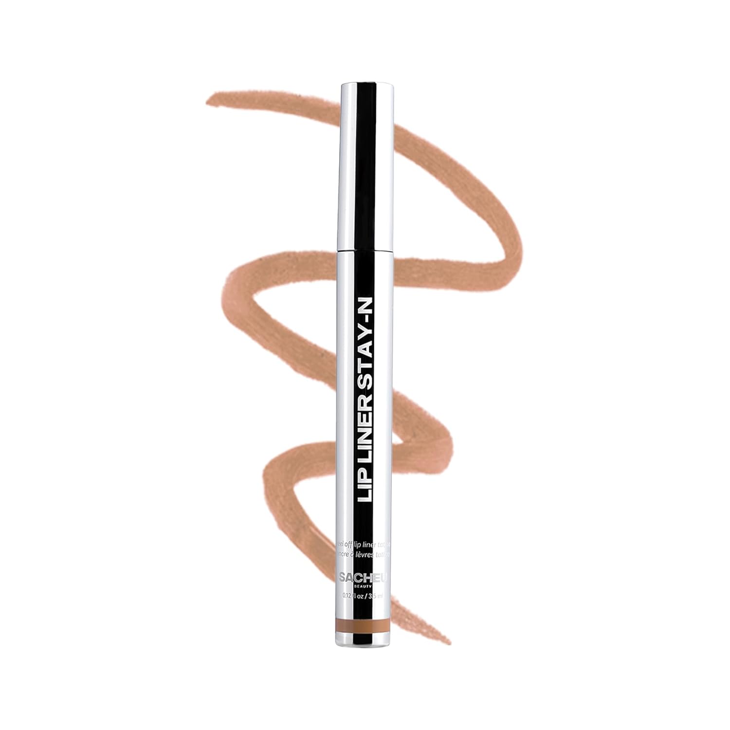 Sacheu Lip Liner Stay-N - Peel Off Lip Stain. Long Lasting Matte Lip Tattoo, Transfer Proof Lipstain Infused with Hyaluronic Acid & Vitamin E, for All Skin Types. Vegan and Cruelty-Free, nOOHde - Image 2