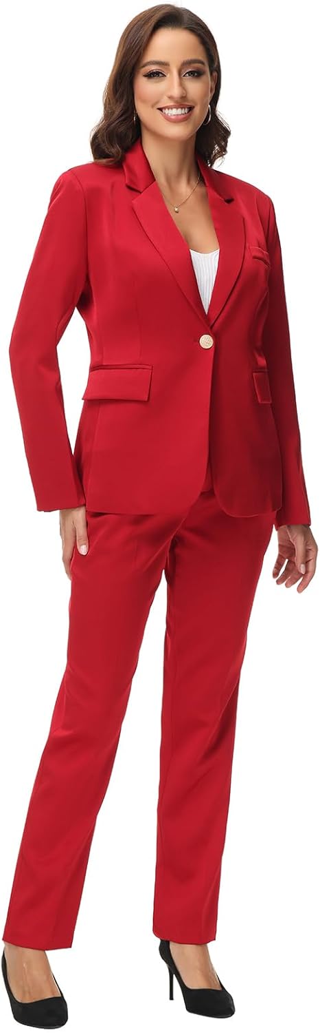 MODFUL Women Business Clothes Pant Suits Professional Office 2 Piece Suits - Image 2