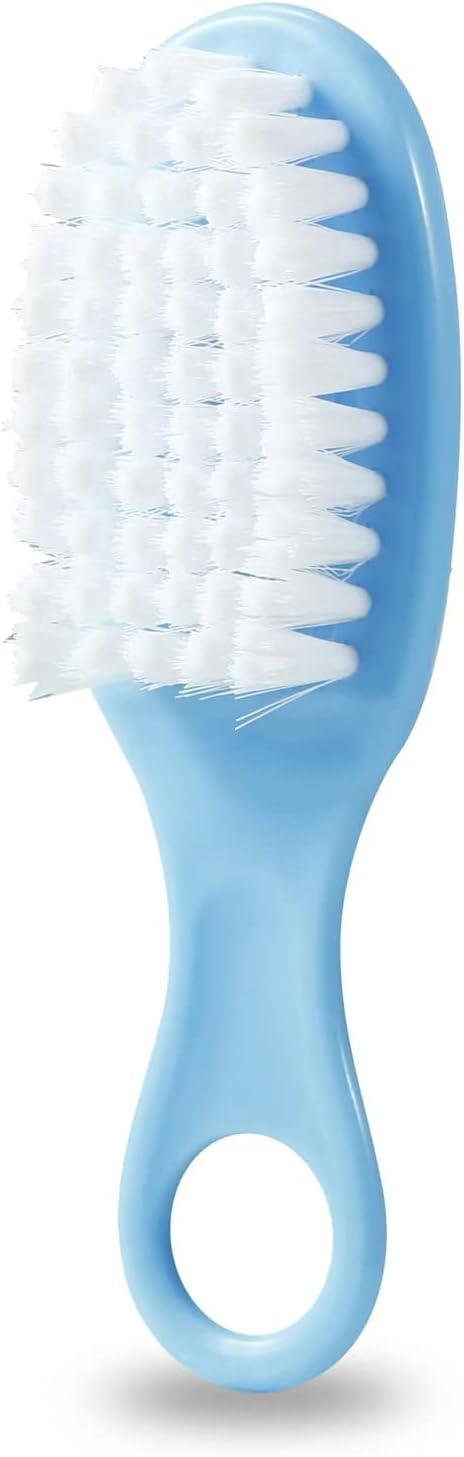 PandaEar Baby Healthcare & Grooming Kit - Baby Safety Set Comb, Brush, Finger Toothbrush, Nail Clippers, Scissors, Nasal Aspirator - Nursery Care Kit (Blue) - Image 5