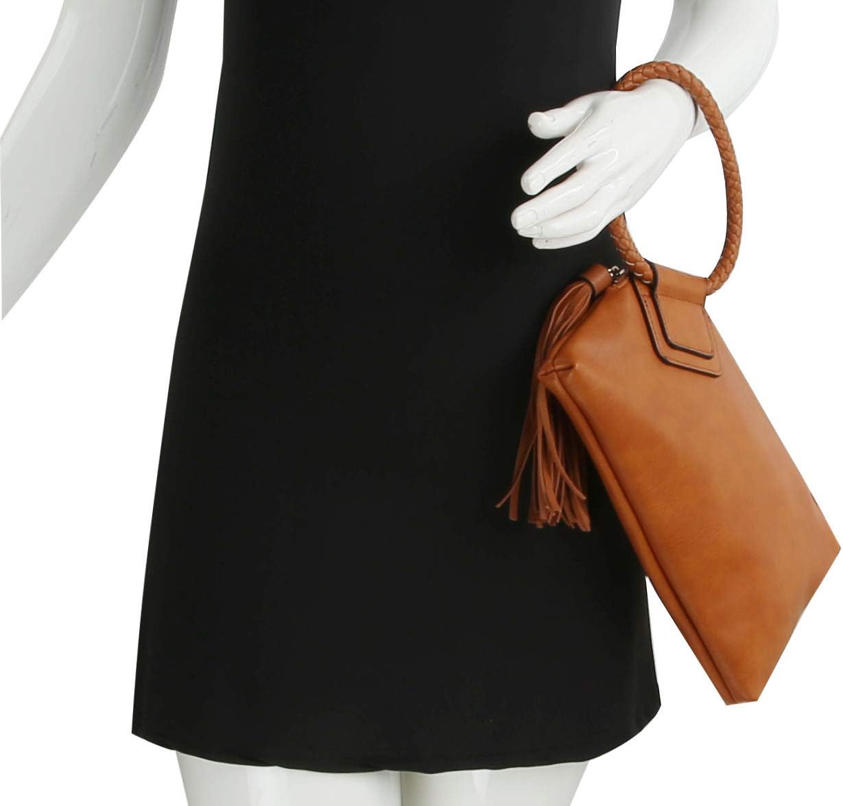 Womens Clutch Purse Wristlet Wallet Evening w/Hand Strap Casual Formal Vegan Leather - Metro Muse - Image 7