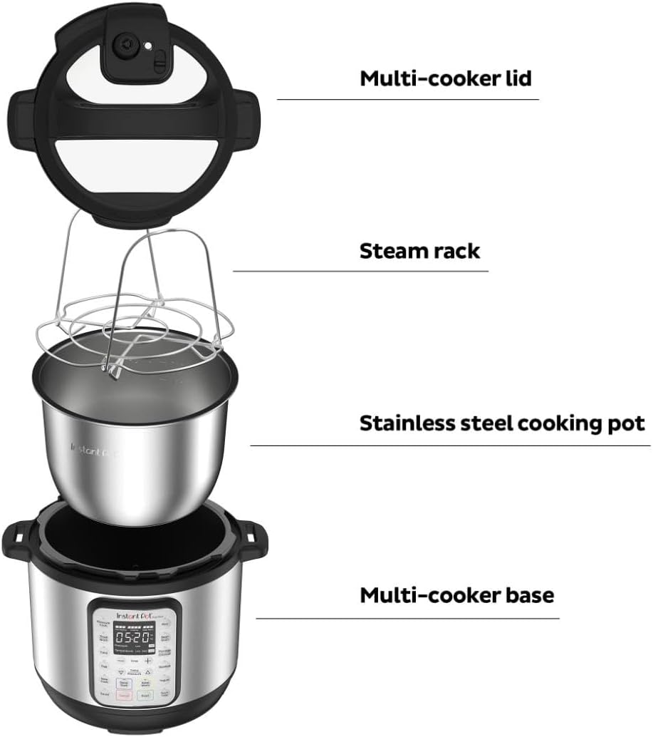 Instant Pot Duo Plus 9-in-1 Electric Pressure Cooker, Slow Cooker, Rice Cooker, Steamer, Sauté, Yogurt Maker, Warmer & Sterilizer, Includes App With Over 800 Recipes, Stainless Steel, 6 Quart - Image 8