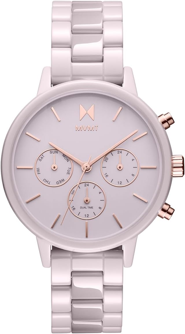 MVMT Nova - Dual Timezone Women’s Wristwatch - Minimalist Dress Watch for Women - 3 ATM/30 Meters Water-Resistant Timepiece - Stainless Steel Analog Women’s Watch with Interchangeable Bands - 38mm - Image 2