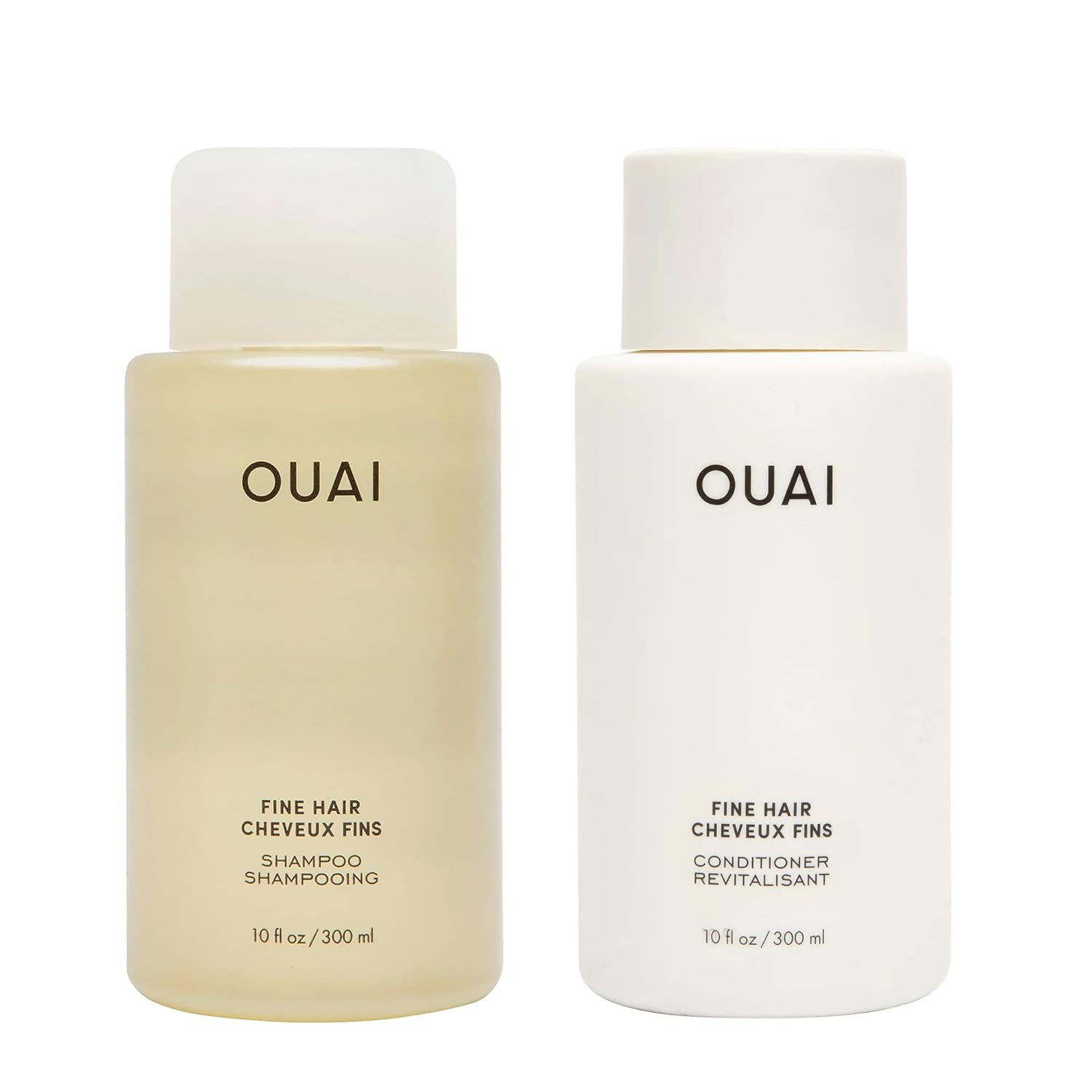 OUAI Fine Shampoo and Conditioner Set - Sulfate Free Shampoo and Conditioner for Fine Hair - Made with Keratin, Marshmallow Root, Shea Butter & Avocado Oil - Free of Parabens & Phthalates (10 Fl Oz) - Image 2