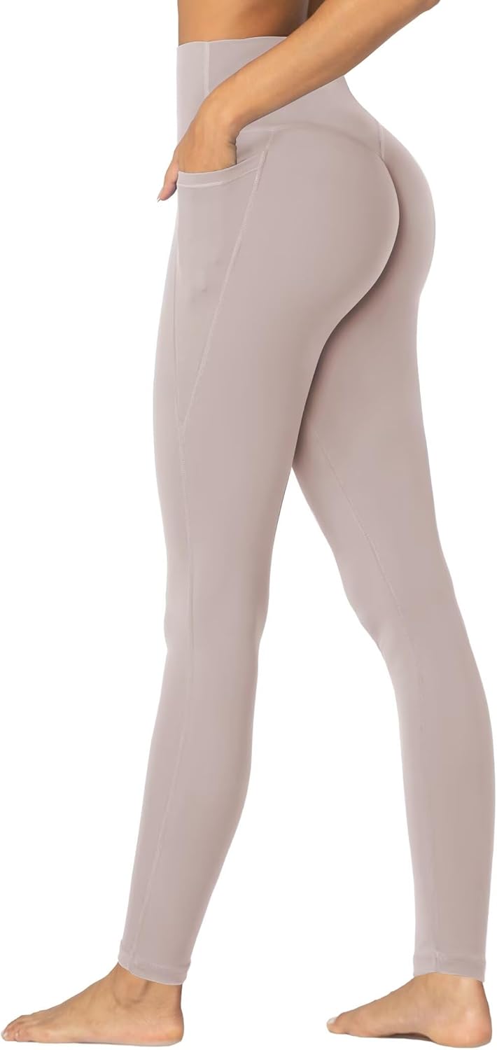 Sunzfly Invisible Butt Scrunch Workout Leggings with Pockets for Women, No Front Seam Gym Yoga Pants with Tummy Control - Image 2