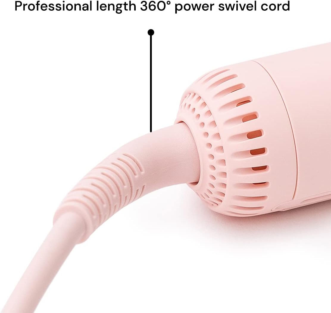 L'ANGE HAIR Le Duo Grande 360° Airflow Styler | 2-in-1 Curling Wand & Titanium Flat Iron Professional Hair Straightener and Curler with Cooling Air Vents to Lock in Style | Adjustable Temp (Blush) - Image 8