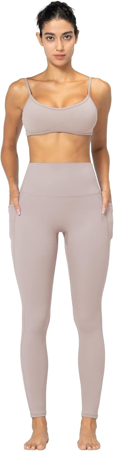 Sunzfly Invisible Butt Scrunch Workout Leggings with Pockets for Women, No Front Seam Gym Yoga Pants with Tummy Control - Image 7