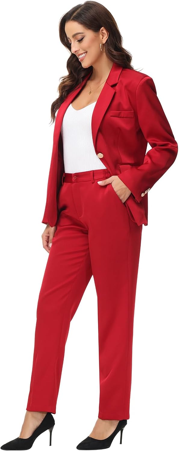 MODFUL Women Business Clothes Pant Suits Professional Office 2 Piece Suits - Image 5