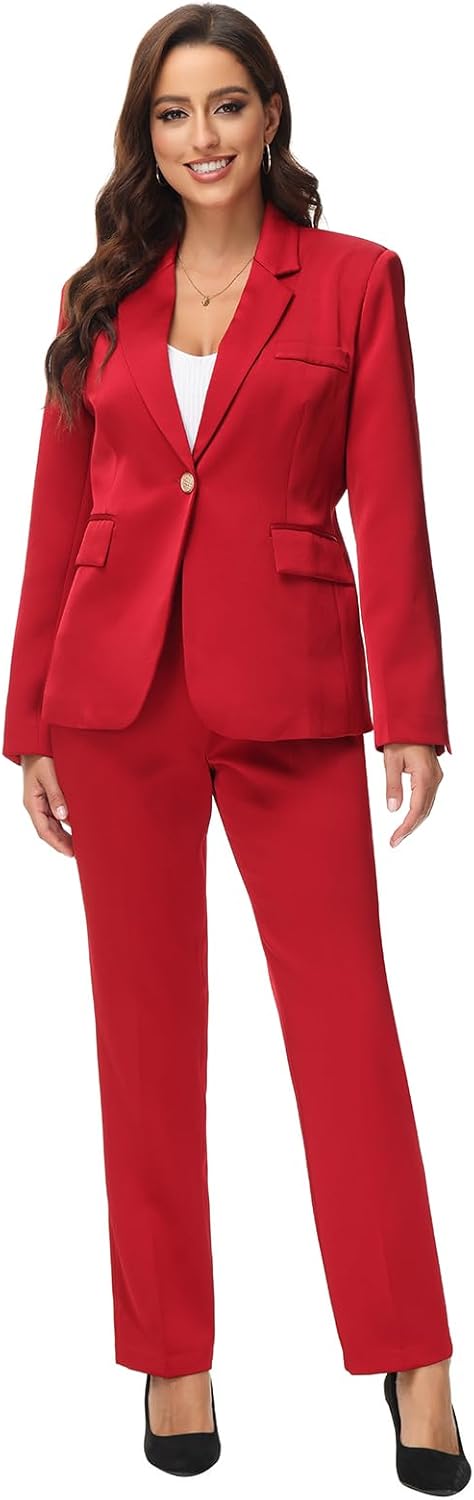 MODFUL Women Business Clothes Pant Suits Professional Office 2 Piece Suits - Image 4