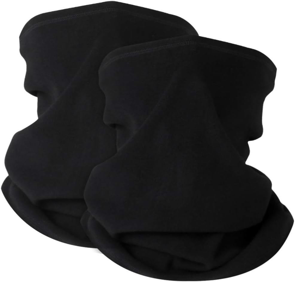 KGC 2 Pack Winter Neck Warmer Gaiter Fleece Windproof Face Mask Cover Cold Weather Scarf for Men & Women - Image 2