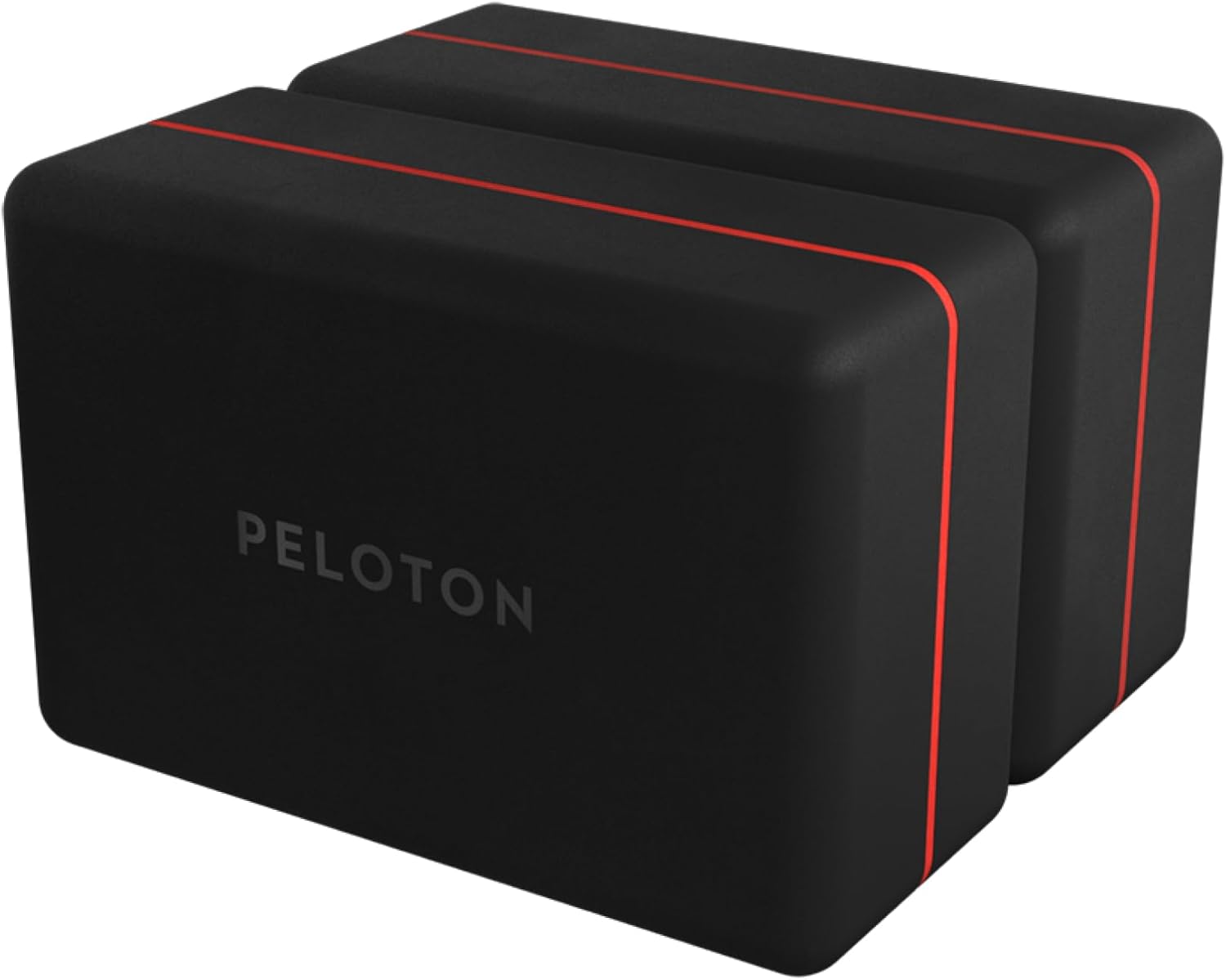 Peloton Yoga Block | Premium EVA Foam Yoga Blocks Available in Set of Two with Curved Edges and Corners, Accessories for Beginner and Advanced Yoga, 9 x 6 x 4 inches, Black/Red - Image 2