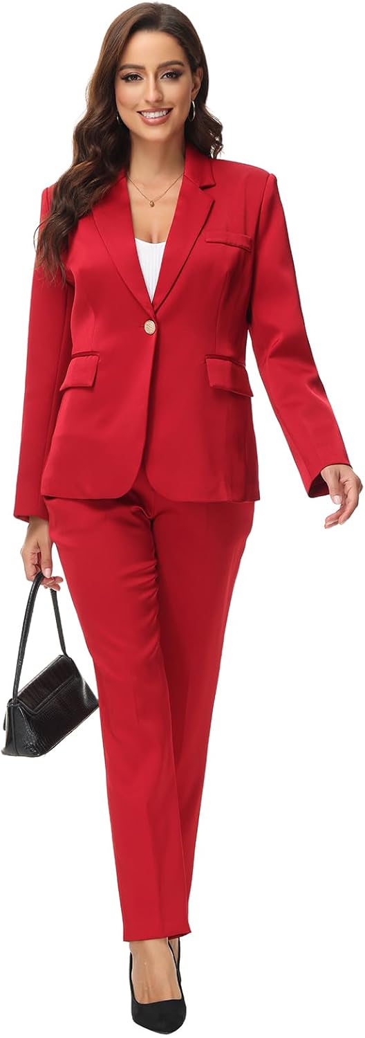 MODFUL Women Business Clothes Pant Suits Professional Office 2 Piece Suits - Image 3