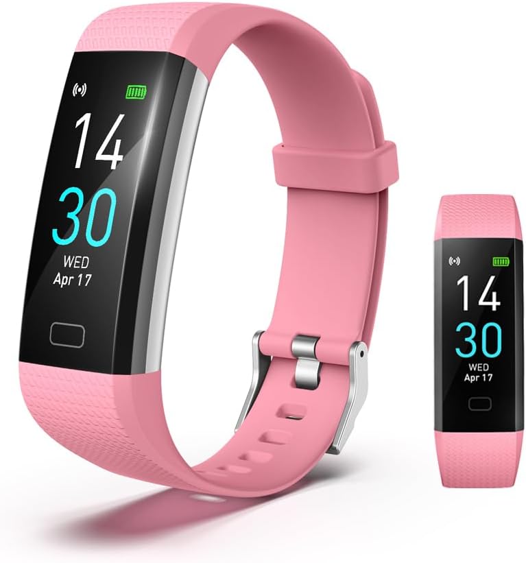 Fitness Tracker with Blood Pressure Heart Rate Oxygen Monitor, Activity Sleep & Temperature Smart Watch IP68 Waterproof Pedometer Step Counter for Kids Man Women S5 - Image 2