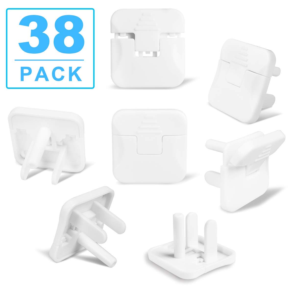 Outlet Covers Babepai 38-Pack White Child Proof Electrical Protector Safety Improved Baby Safety Plug Covers - Image 9