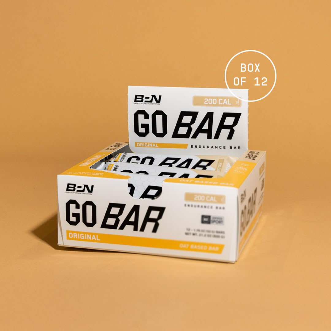 Bare Performance Nutrition BPN Go Bar, Oat Based Endurance Training Bar 36g of Carbohydrates and 200 Calories Per Bar, 12 Bars Per Box, Original Oat - Image 3