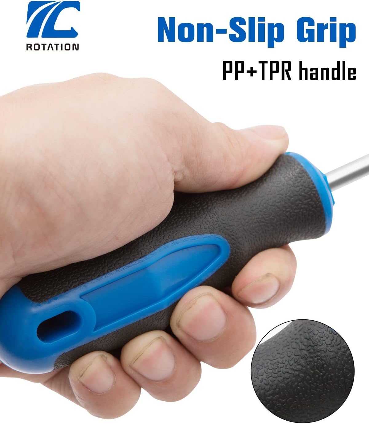 ROTATION 6PCS Magnetic Tip Screwdriver Set, 3 Phillips and 3 Flat, Professional Cushion Grip | 6-Piece Hand Tools Set - Image 6