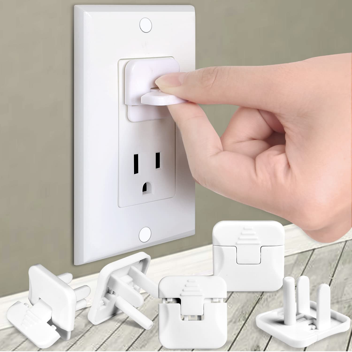 Outlet Covers Babepai 38-Pack White Child Proof Electrical Protector Safety Improved Baby Safety Plug Covers - Image 2