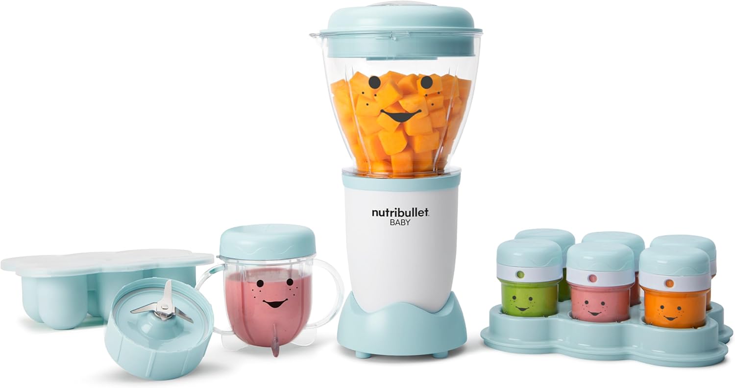 NutriBullet NBY-50100 Baby Complete Food-Making System, 32-Oz, White, Blue, Clear - Image 2