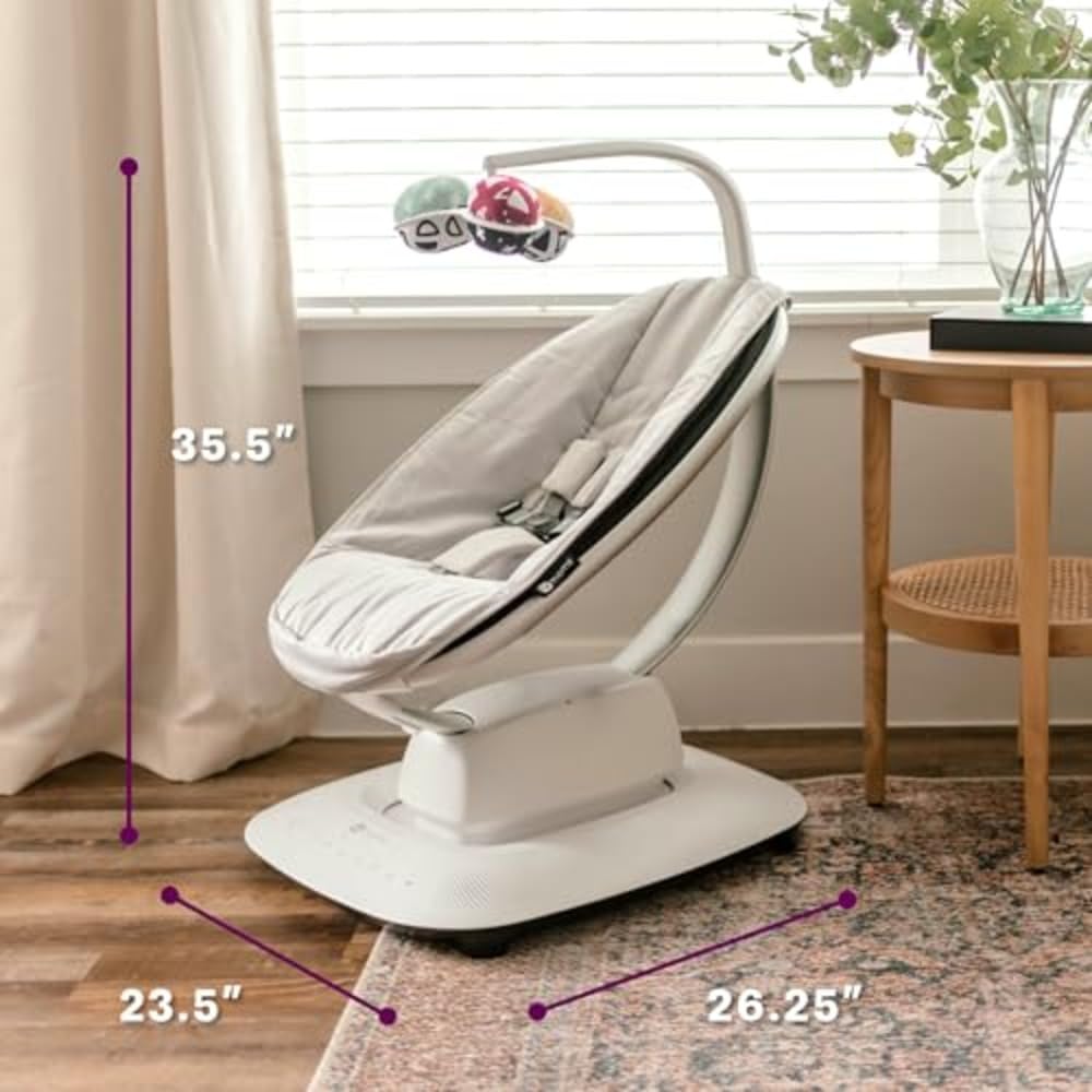 4moms MamaRoo Multi-Motion Baby Swing, Bluetooth Enabled with 5 Unique Motions, Sandstone - Image 4