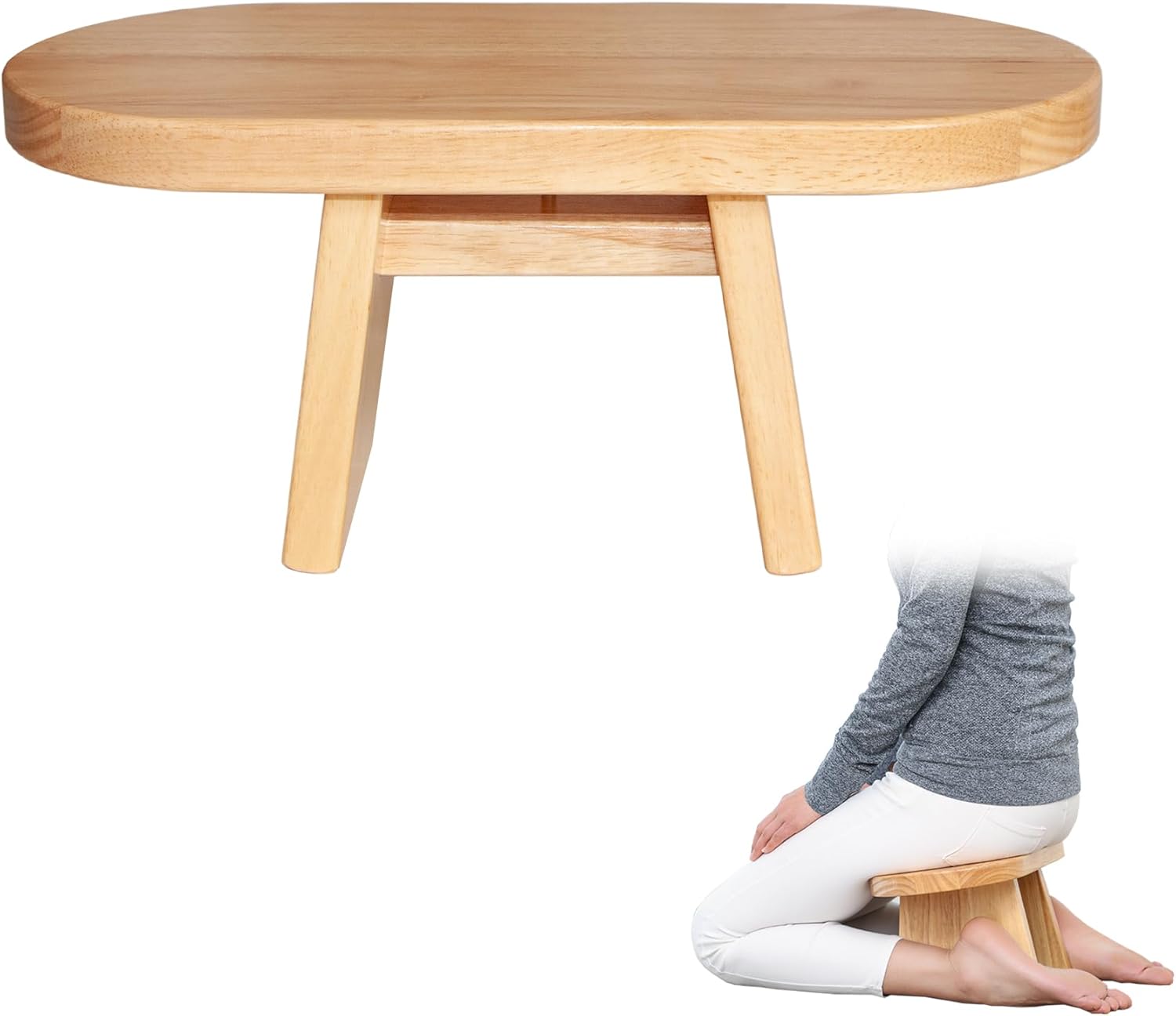 Meditation Bench. Meditation Stool Stable Design. Seiza Prayer Bench. Wooden Handcrafted. - Image 2