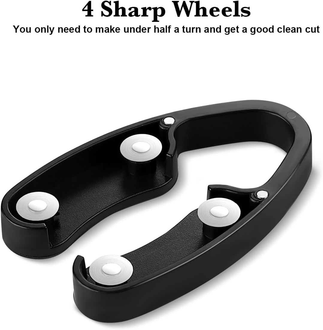 GOBETTER 2 Pcs Wine Foil Cutter Magnetic Design, 4 Stainless Blades Foil Remover Wine Bottles Opener Accessory, Removes Foil Top Effortlessly for Wine Lovers, Black - Image 6