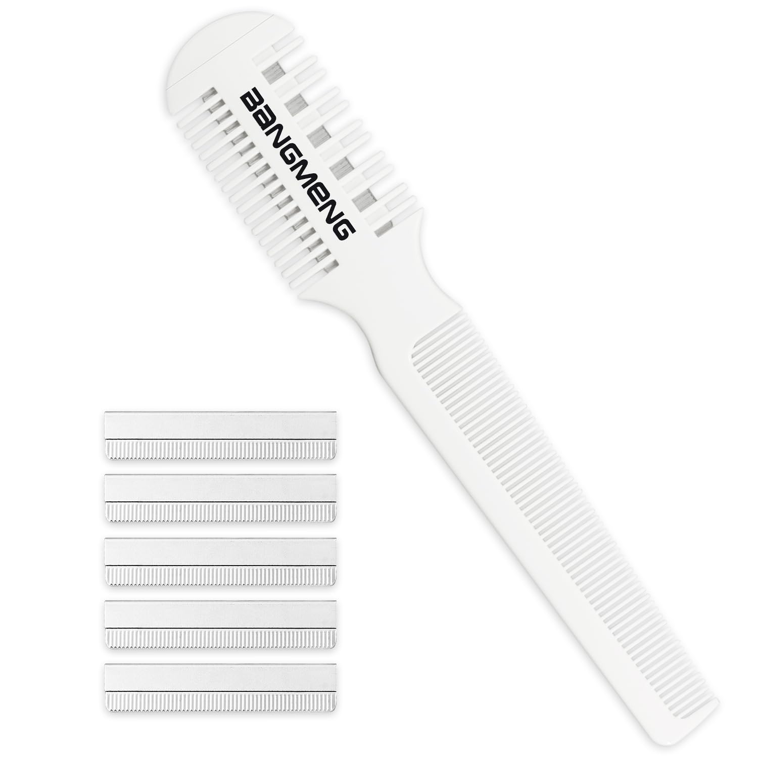 Hair Cutter Comb, Shaper Hair Razor Comb, Split Ends Hair Trimmer Styler, Double Edge Razor Blades for Thinning, Hair Cutting and Styling, Extra 5 Blades Included - Image 2