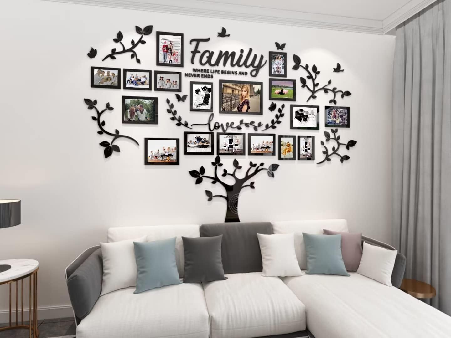 Picture Frames Collage - Family Tree Wall Decor for Living Room 4x6 5x7 8x10 11x14 3D DIY-Acrylic Photo Frame - Marcos para Fotos de Pared - Image 9