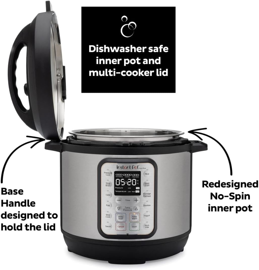 Instant Pot Duo Plus 9-in-1 Electric Pressure Cooker, Slow Cooker, Rice Cooker, Steamer, Sauté, Yogurt Maker, Warmer & Sterilizer, Includes App With Over 800 Recipes, Stainless Steel, 6 Quart - Image 7