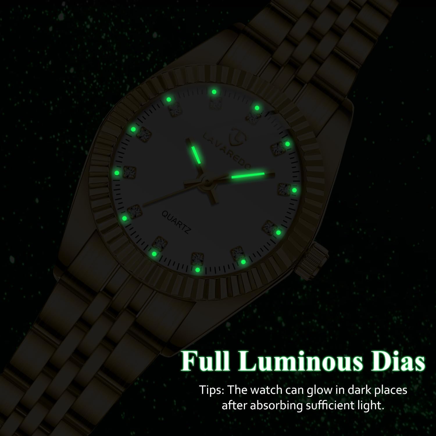 Watches for Women, Small Gold Womens Watches, Stainless Steel Ladies Wrist Watches, Waterproof Analog Watch with Luminous and Japanese Quartz Movement, Dainty Dress Watch, Gifts for Women - Image 7