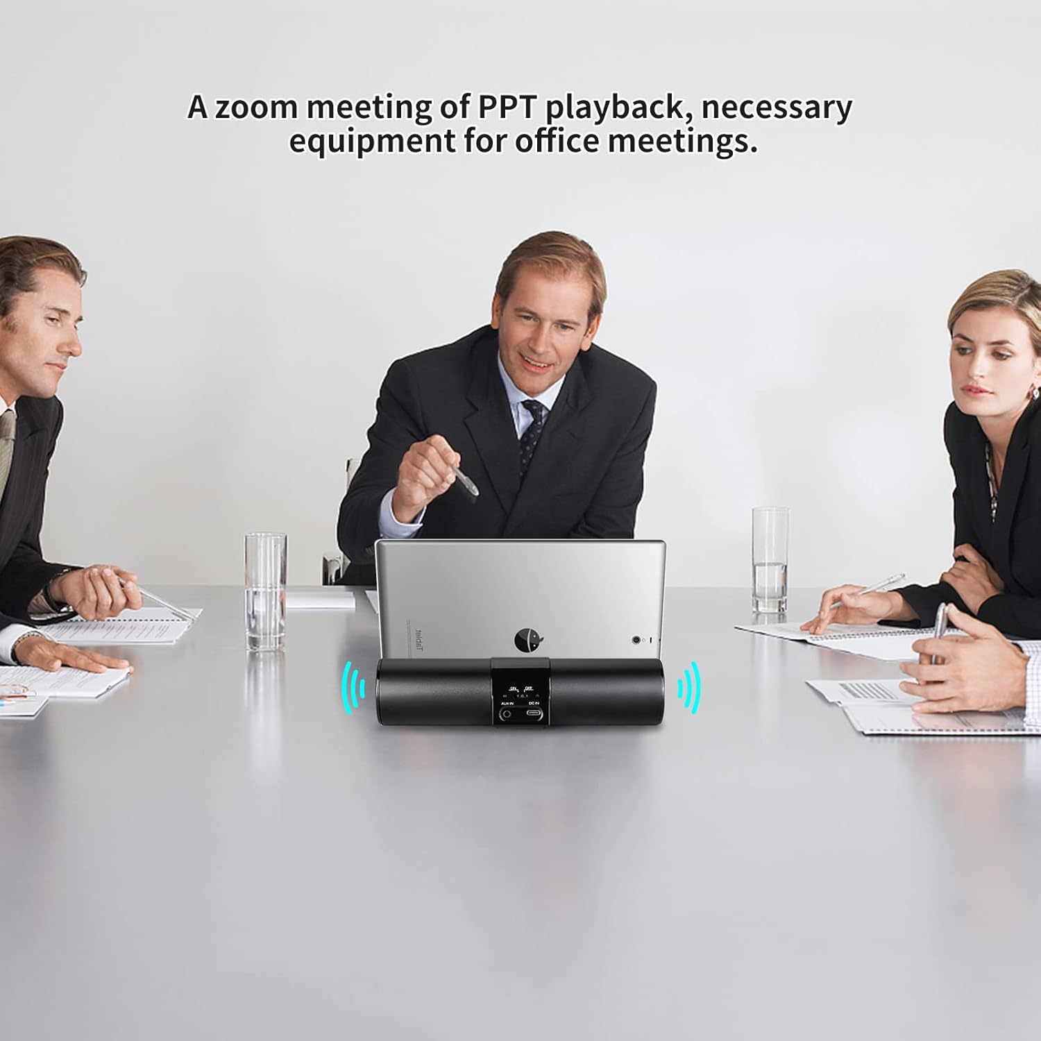 Wireless Bluetooth Speakers, Portable Phone Tablet Stand Holder Speaker, Dual Drivers Stereo Dock Speaker for iPad, Phone, Outdoor, Travel, Home Party (Black) - Image 6