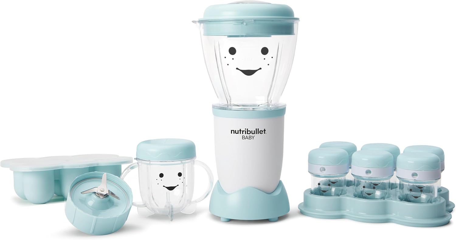 NutriBullet NBY-50100 Baby Complete Food-Making System, 32-Oz, White, Blue, Clear - Image 3