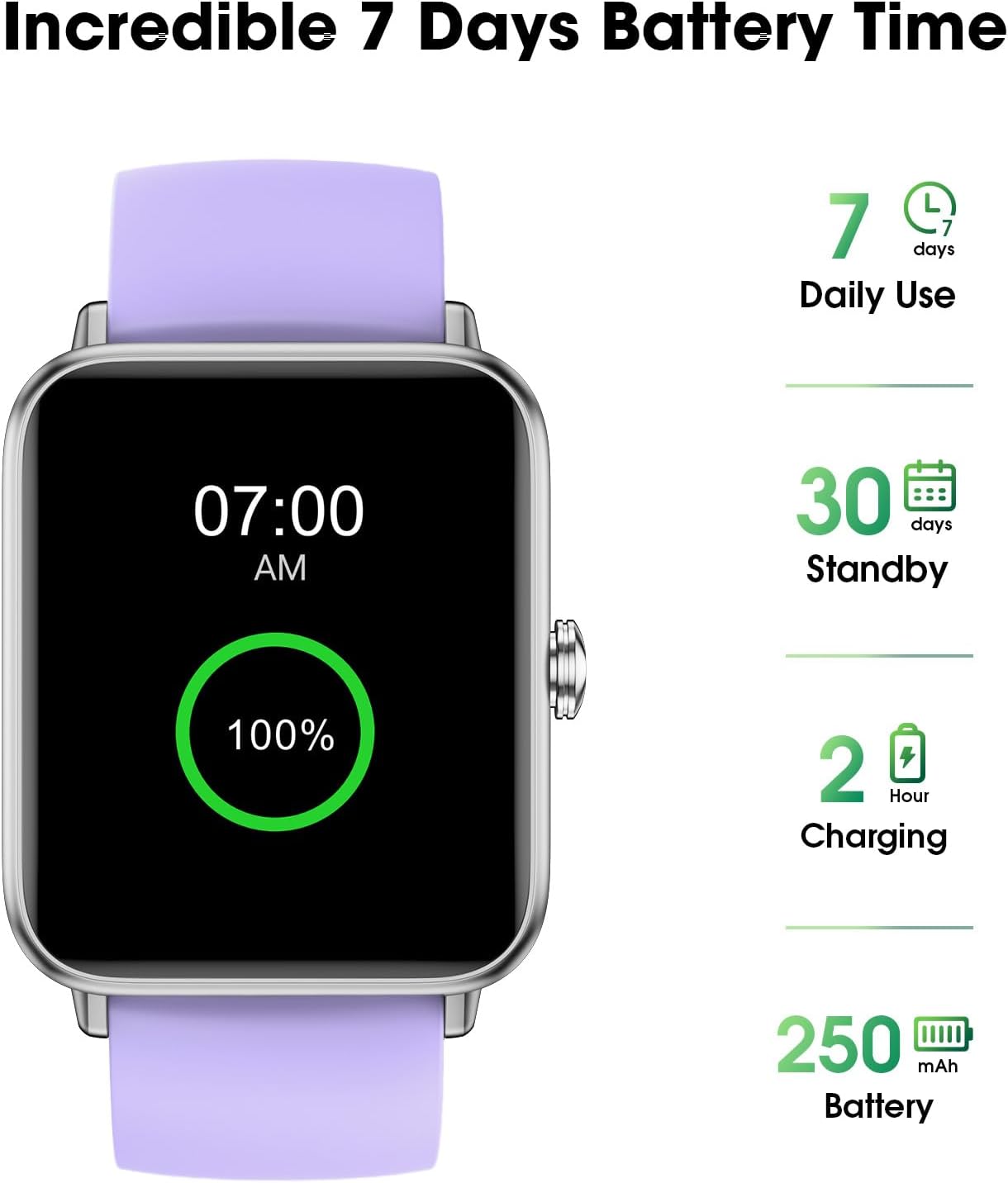 Smart Watch, Fitness Tracker with Heart Rate Monitor, Blood Oxygen, Sleep Tracking, 1.5 Inch Touchscreen Smartwatch for Android iOS Swimming Waterproof Pedometer Step Calories Tracker for Women Men - Image 6