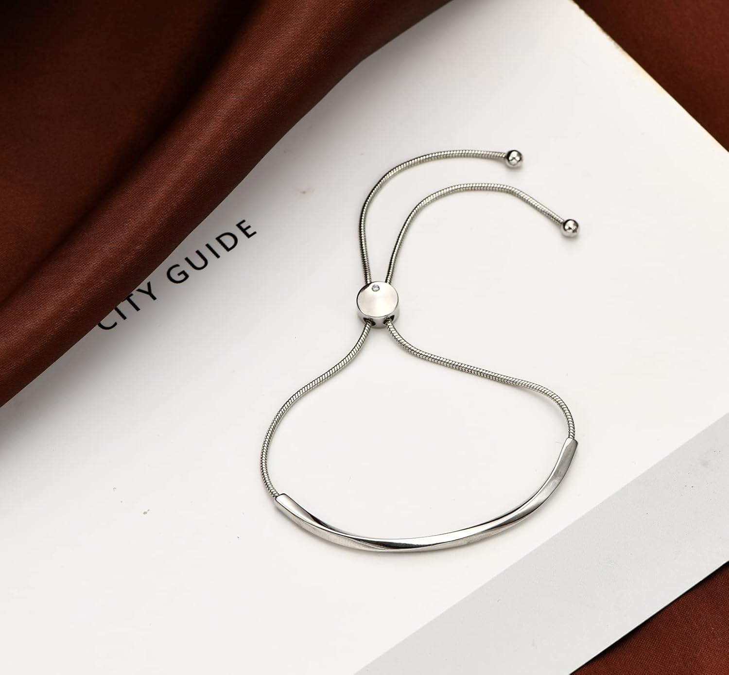 WOWORAMA Adjustable Slider Bracelets for Women Bar Friendship Bangle Bracelet for Women Gold/White Gold/Rose Gold Bolo Bracelet - Image 4