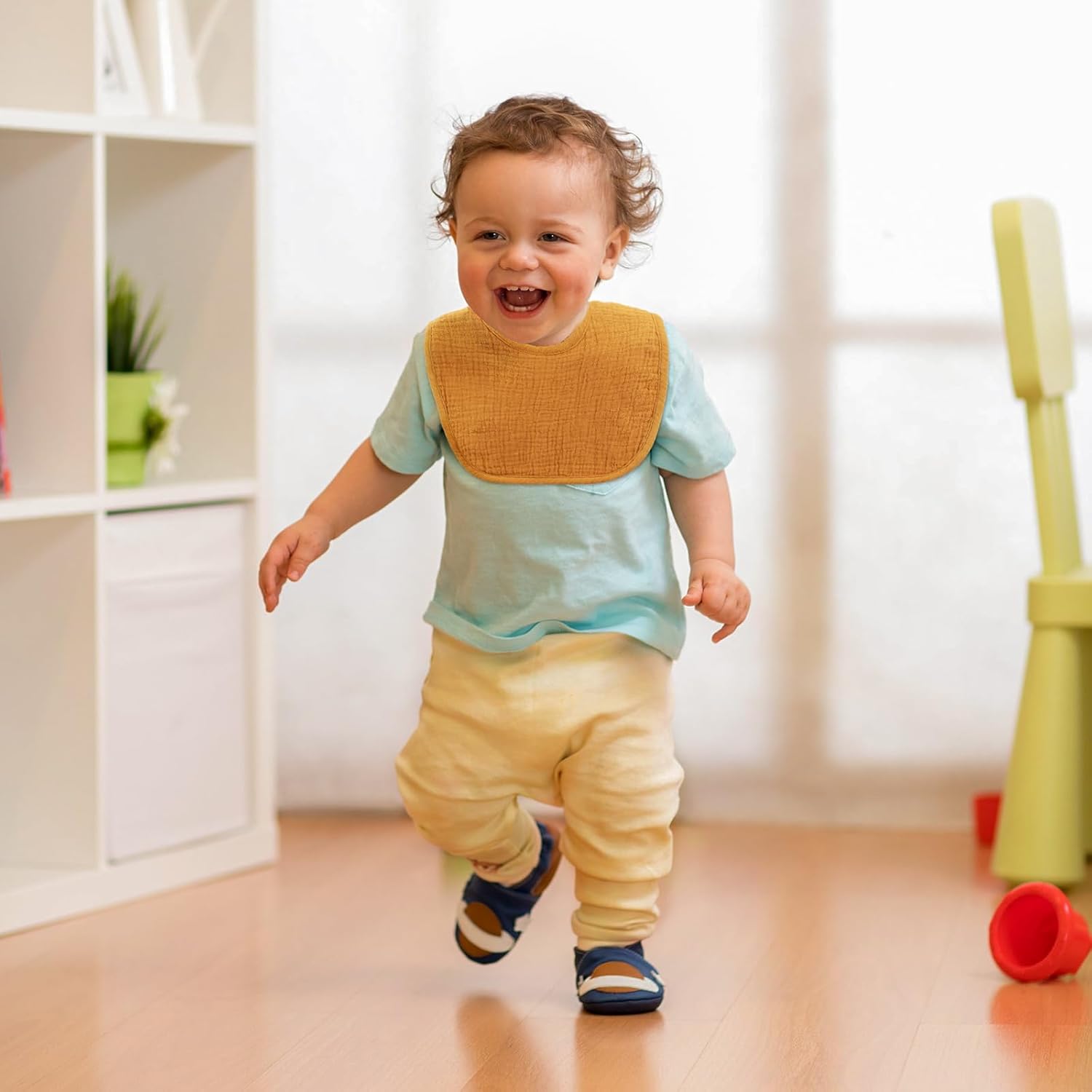 Muslin Baby Bibs for Unisex Boys Girls, Soft Cotton Baby Drool Bibs, Drooling and Teething Bibs for Infant, Newborn - Image 6