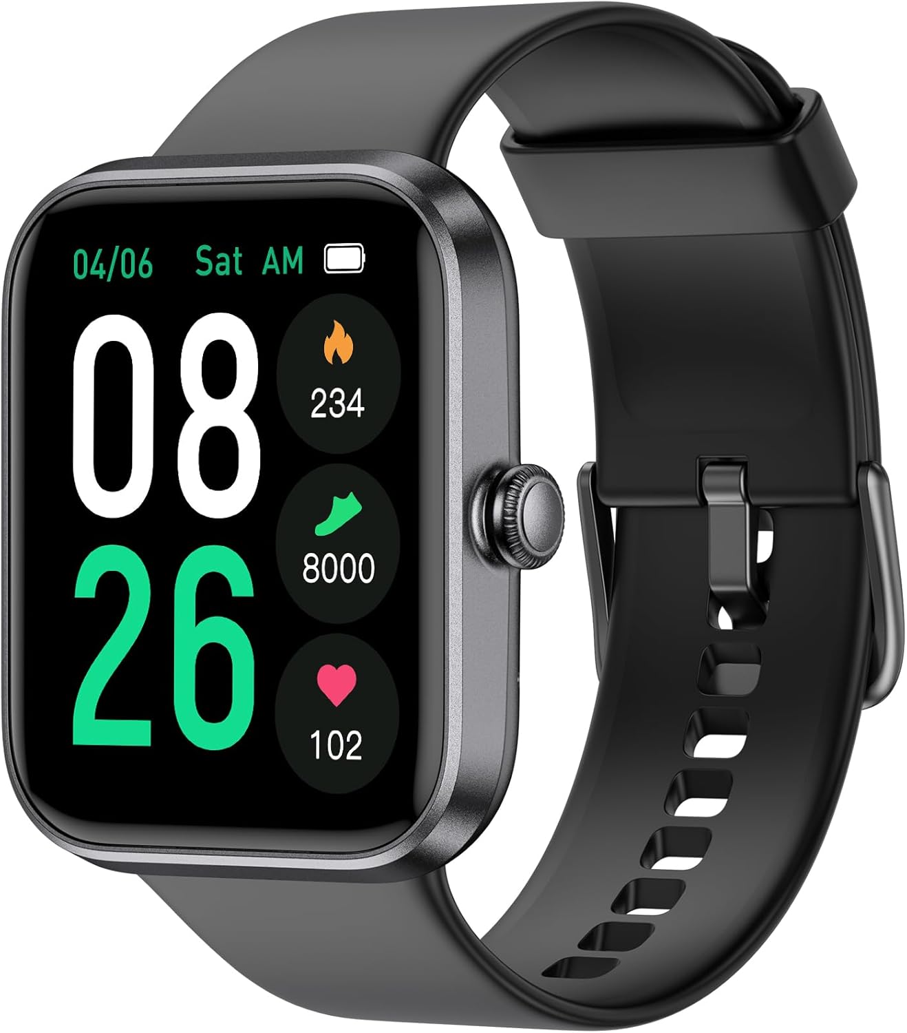 EURANS Smart Watch 45mm, AMOLED Fitness Watch with Heart Rate/Sleep Monitor Steps Calories Counter, IP68 Waterproof Activity Tracker Compatible with Android iOS - Image 2