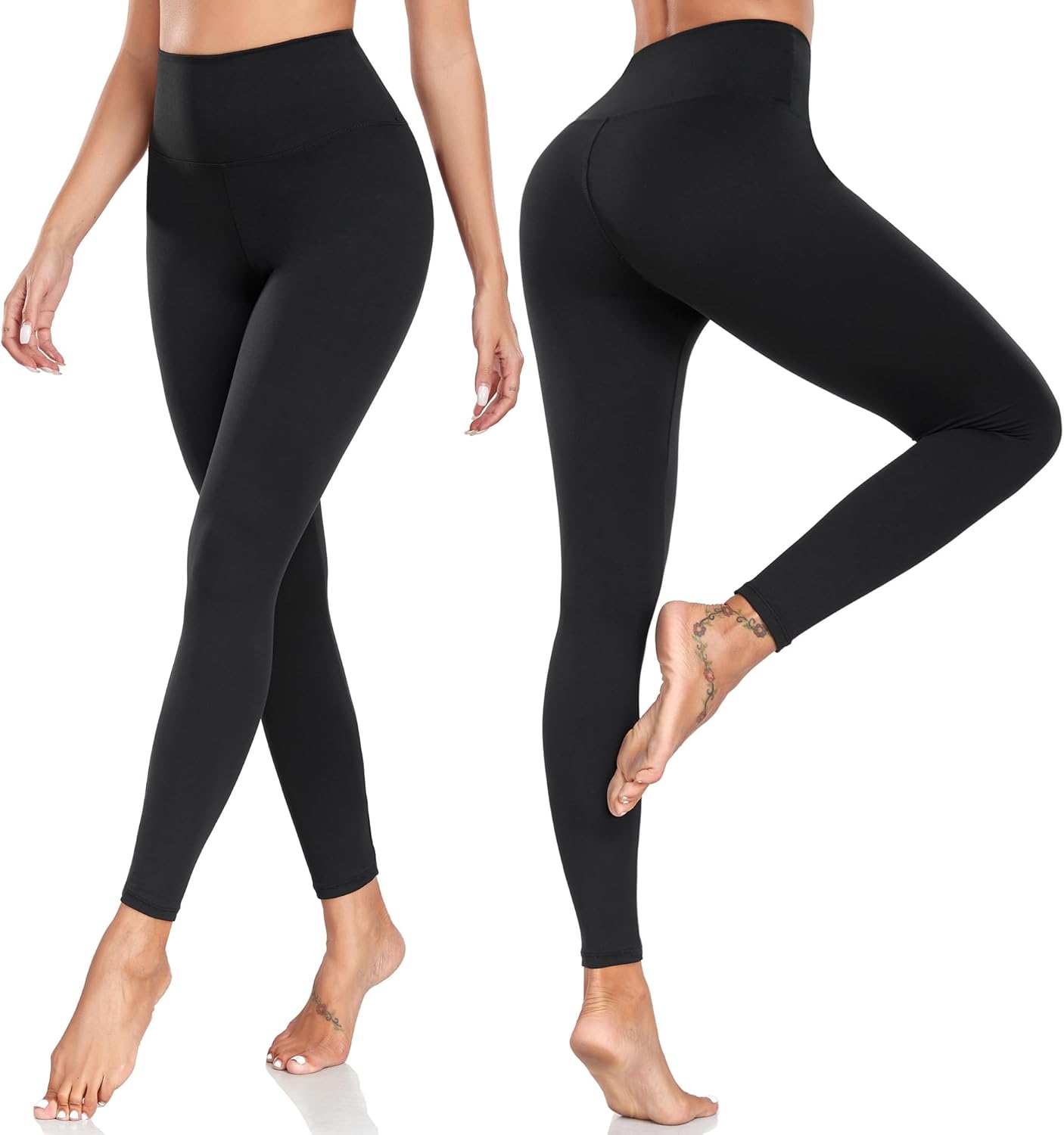 FULLSOFT Soft Leggings for Women - High Waisted Tummy Control No See Through Workout Yoga Pants - Image 3