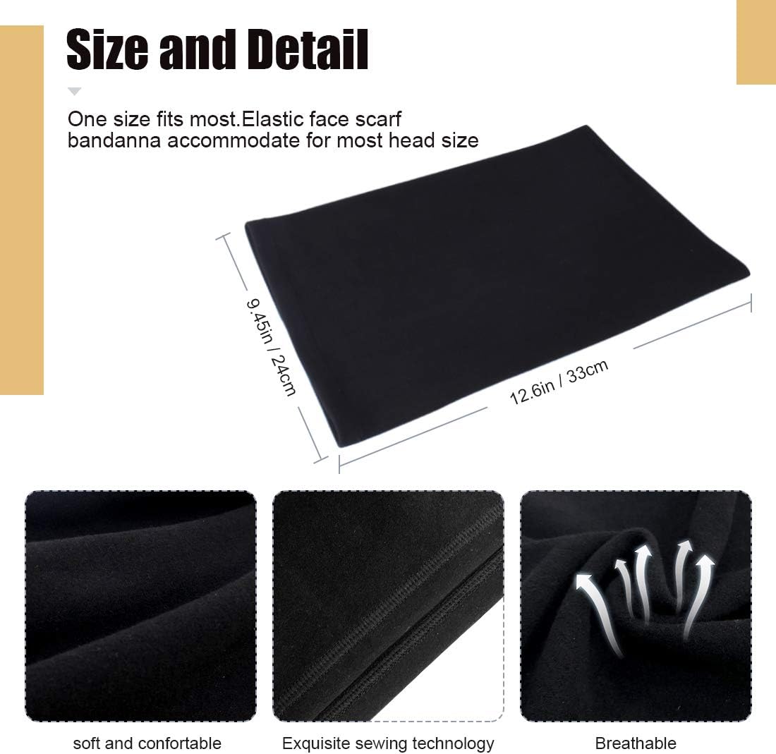 KGC 2 Pack Winter Neck Warmer Gaiter Fleece Windproof Face Mask Cover Cold Weather Scarf for Men & Women - Image 5