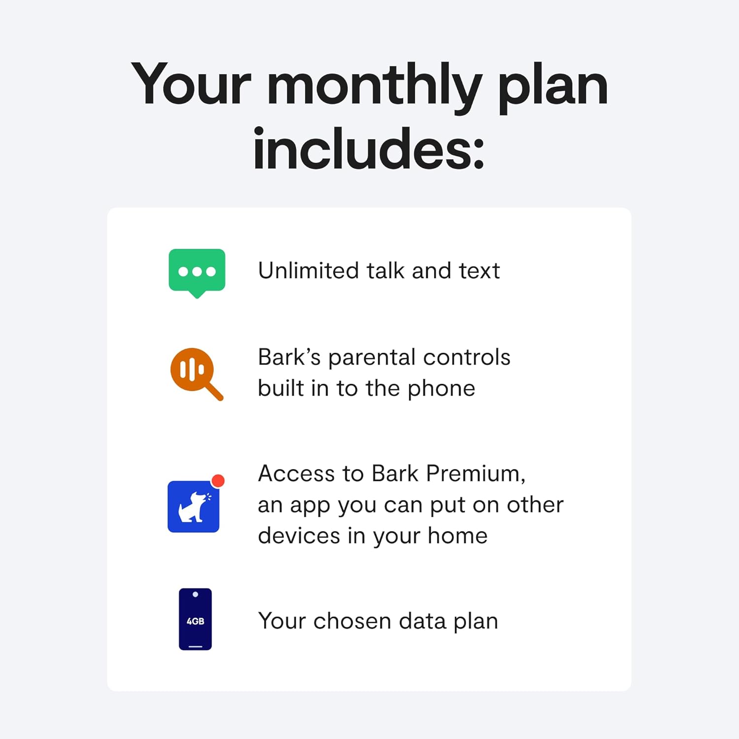 Bark Phone - Safest Phone for Kids & Teens - Monitor Texts, Social Media, and More - Tamper Proof Parental Controls - GPS Tracking - Unlimited Talk/Text A15 - Image 4