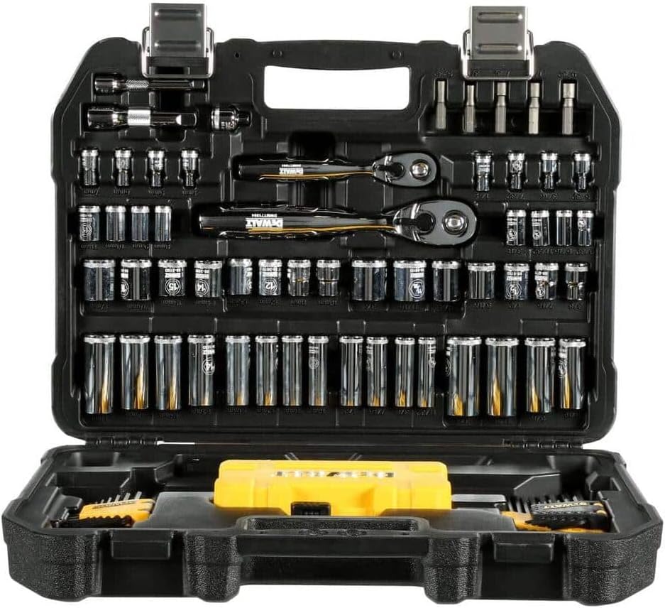 DEWALT Mechanics Tools Kit and Socket Set, 1/4" & 3/8" Drive, SAE, 108-Piece (DWMT73801) - Image 2